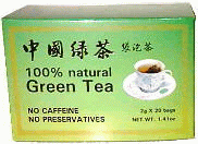 Royal King China Green Tea, no caffeine, 20 bags