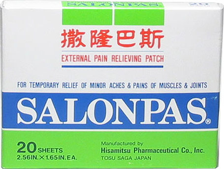 Salonpas Pain Relieving Patch, 20 sheets